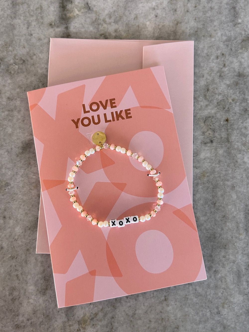 Little Words Project XOXO Beaded Bracelet Size M/L